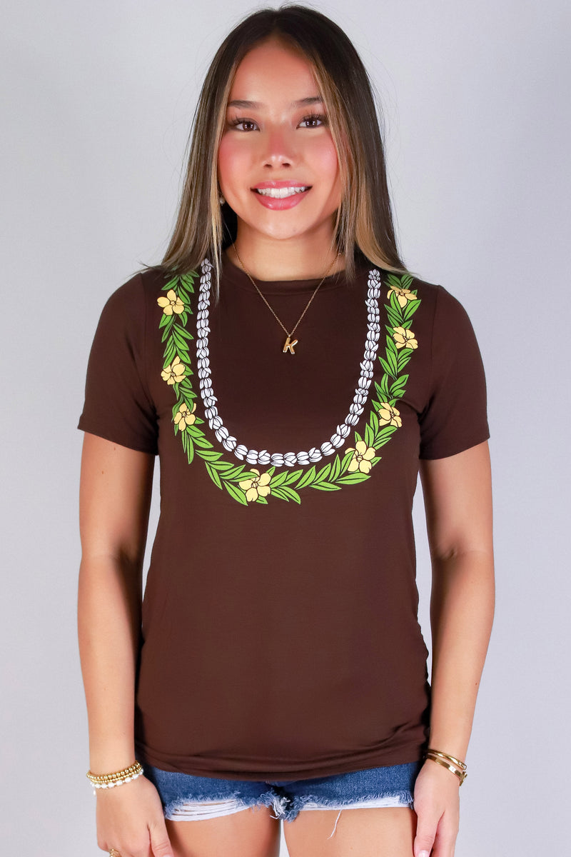 Jeans Warehouse Hawaii - S/S SCREEN - MAILE PUA LEI TEE | By LUZ