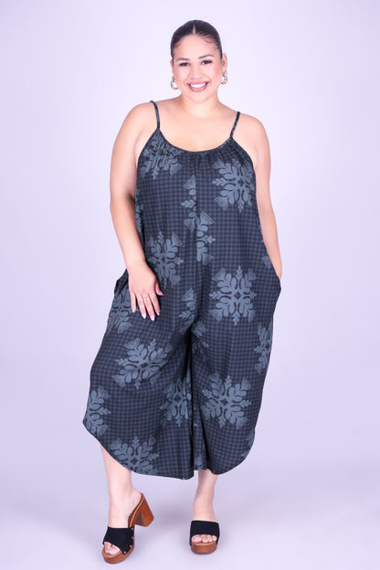 GINGHAM OHIA NO WAIST JUMPSUIT