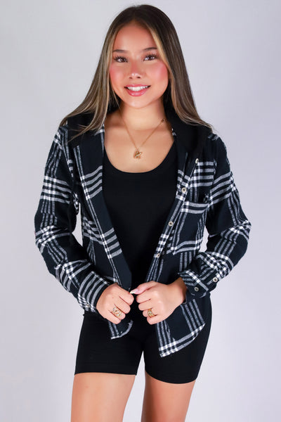 Jeans Warehouse Hawaii - L/S PRINT WOVEN CASUAL TOPS - PLAID DAYS TOP | By STYLE MELODY