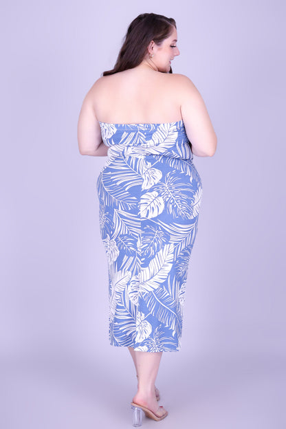 SUNSET PALMS TUBE DRESS
