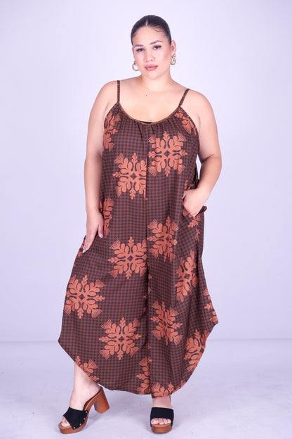 GINGHAM OHIA NO WAIST JUMPSUIT
