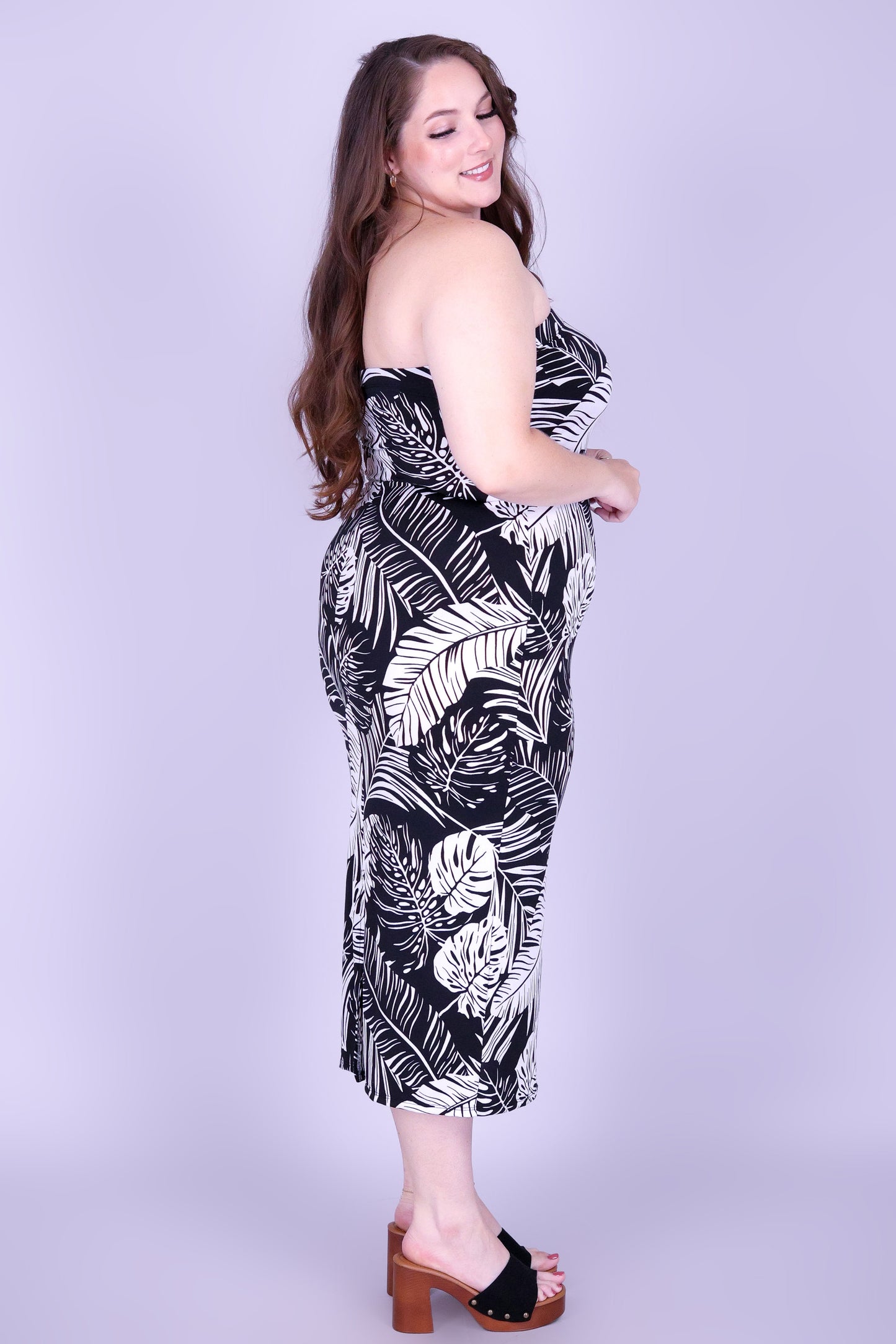 SUNSET PALMS TUBE DRESS