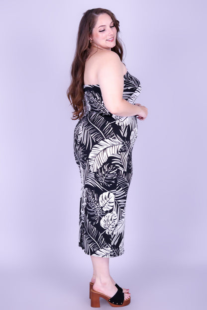 SUNSET PALMS TUBE DRESS
