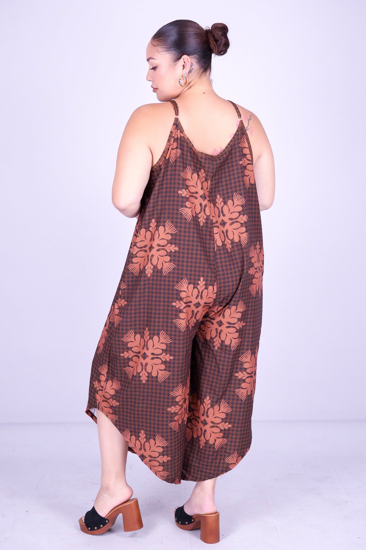 GINGHAM OHIA NO WAIST JUMPSUIT