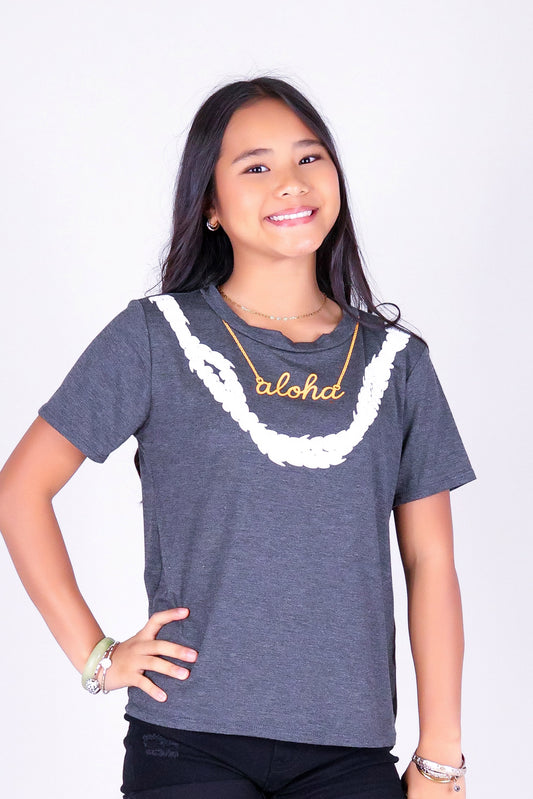 ALOHA PIKAKE NECKLACE LEI TEE | KIDS SIZE 2-16