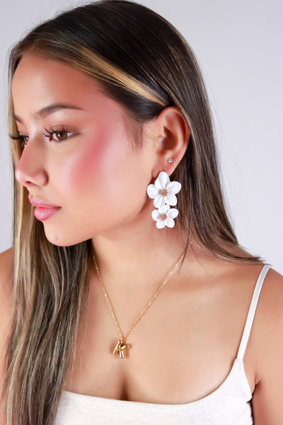 Jeans Warehouse Hawaii - DANGLE - TWO TIER HIBISCUS DANGLE EARRINGS | By PRINCE CO