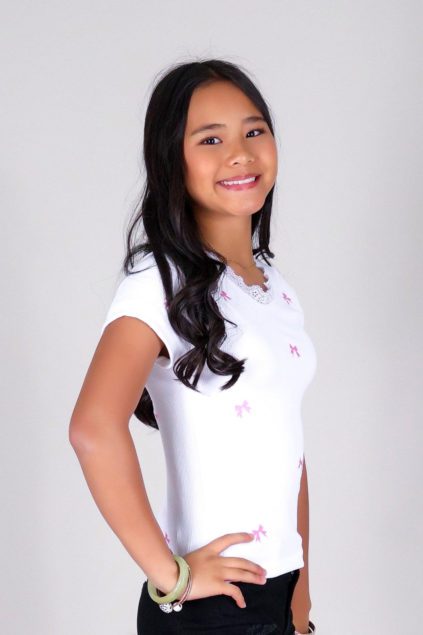 PRETTY IN BOW TOP | KIDS SIZE 2-16