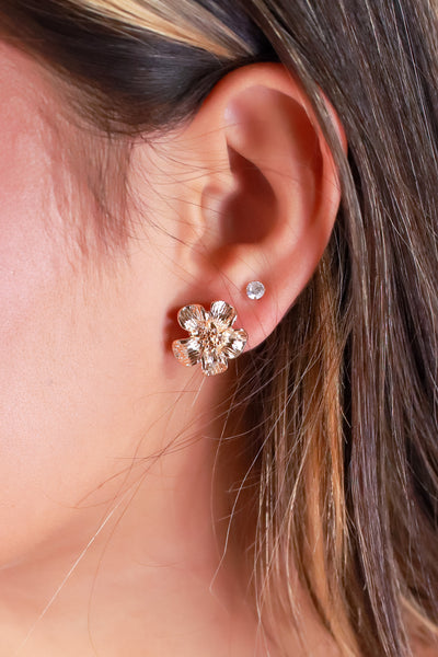 Jeans Warehouse Hawaii - STUDS - MINI HIBISCUS PETAL STUD EARRINGS | By PRINCE CO