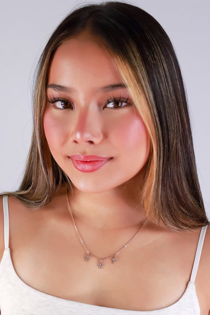 Jeans Warehouse Hawaii - NECKLACE SHORT PENDANT - MINI TRIPLE CROSS NECKLACE | By PRINCE CO