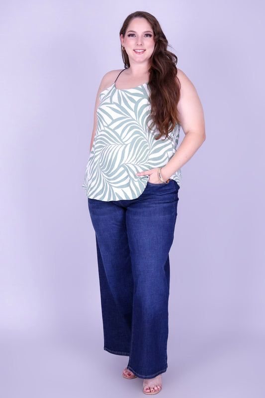 WAIKIKI PALM BUNGEE STRAP TOP