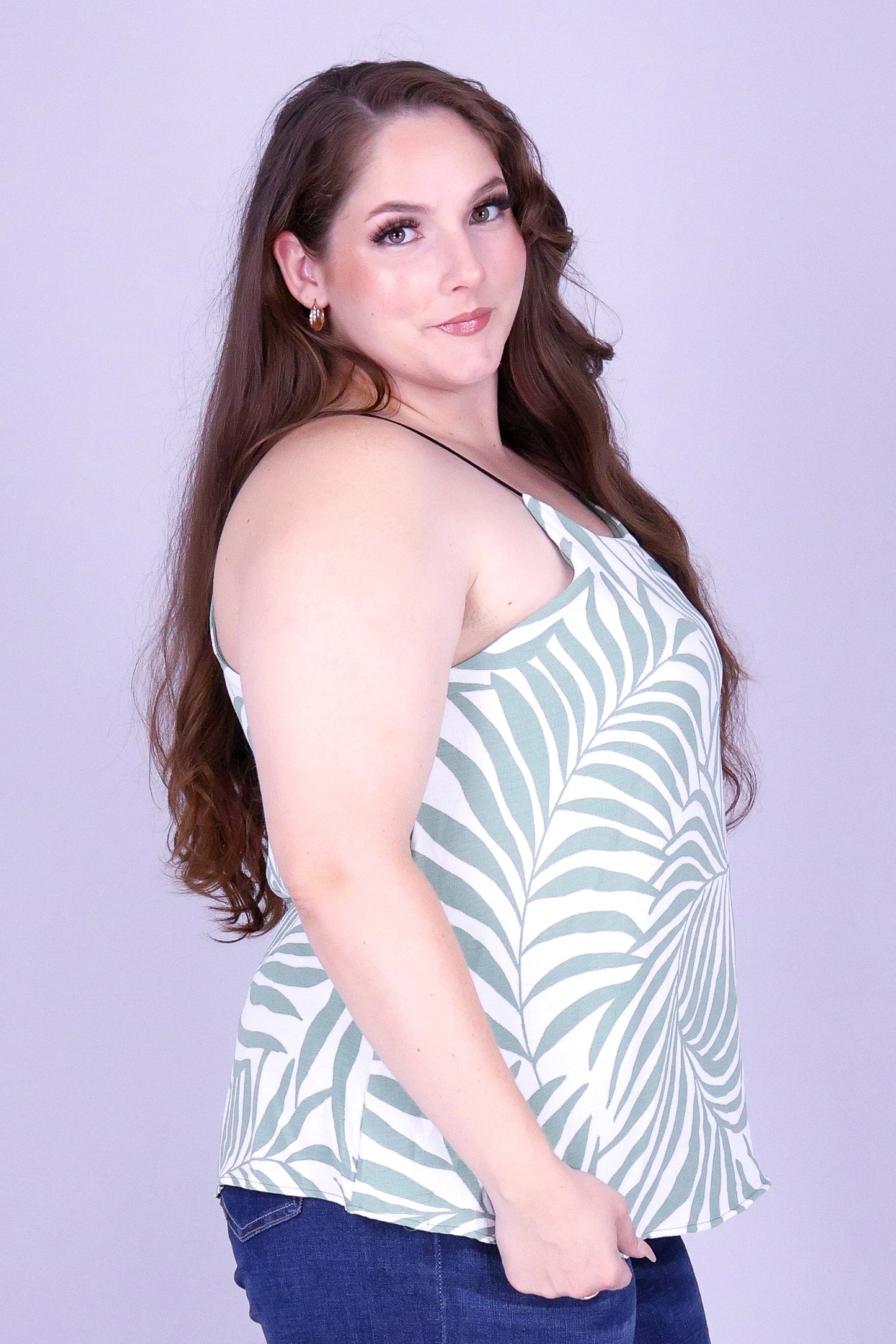 WAIKIKI PALM BUNGEE STRAP TOP
