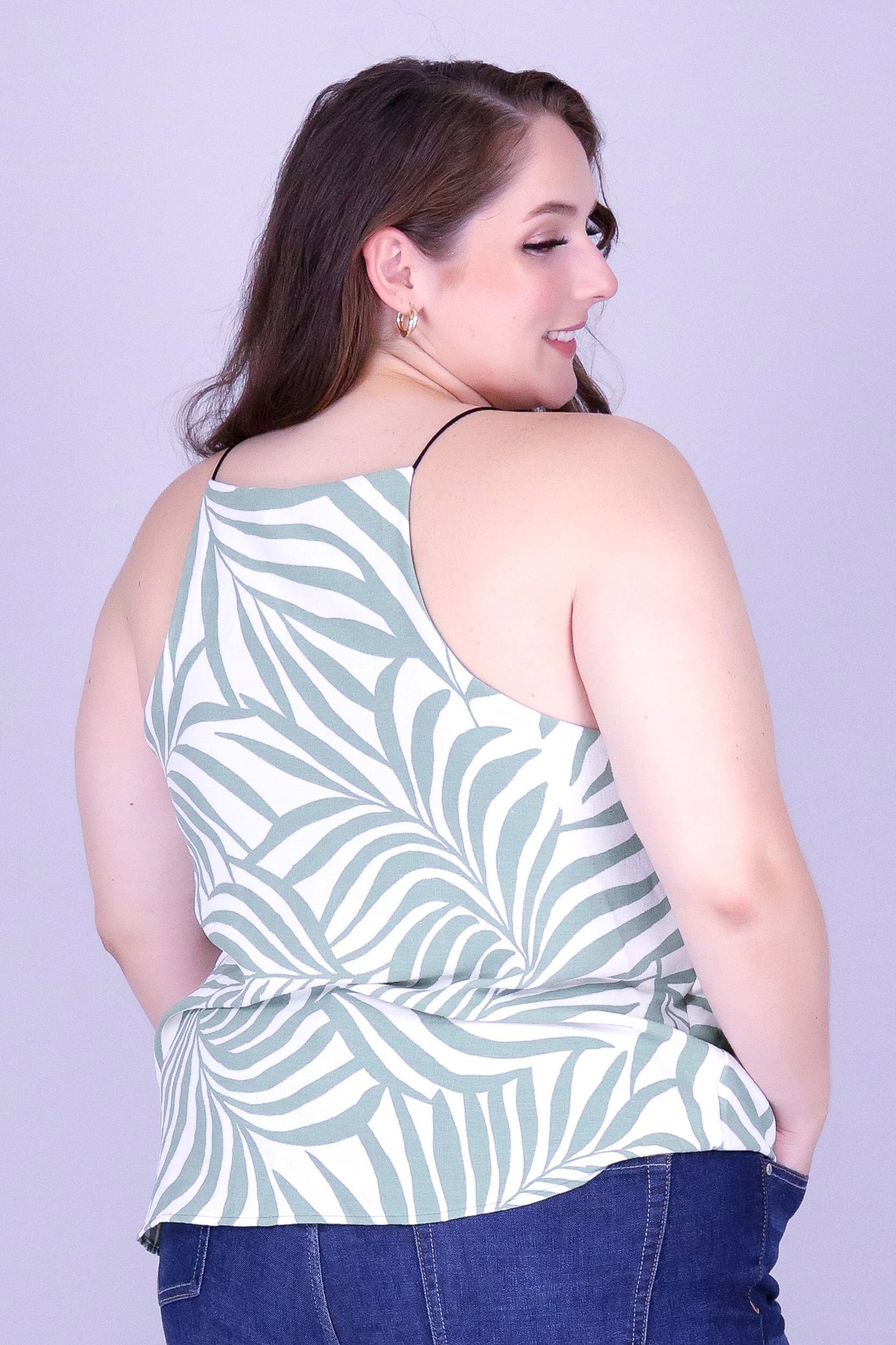 WAIKIKI PALM BUNGEE STRAP TOP