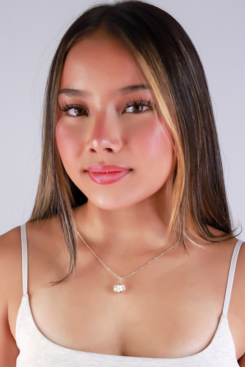 Jeans Warehouse Hawaii - NECKLACE SHORT PENDANT - CRYSTAL BALL FLOWER NECKLACE | By PRINCE CO