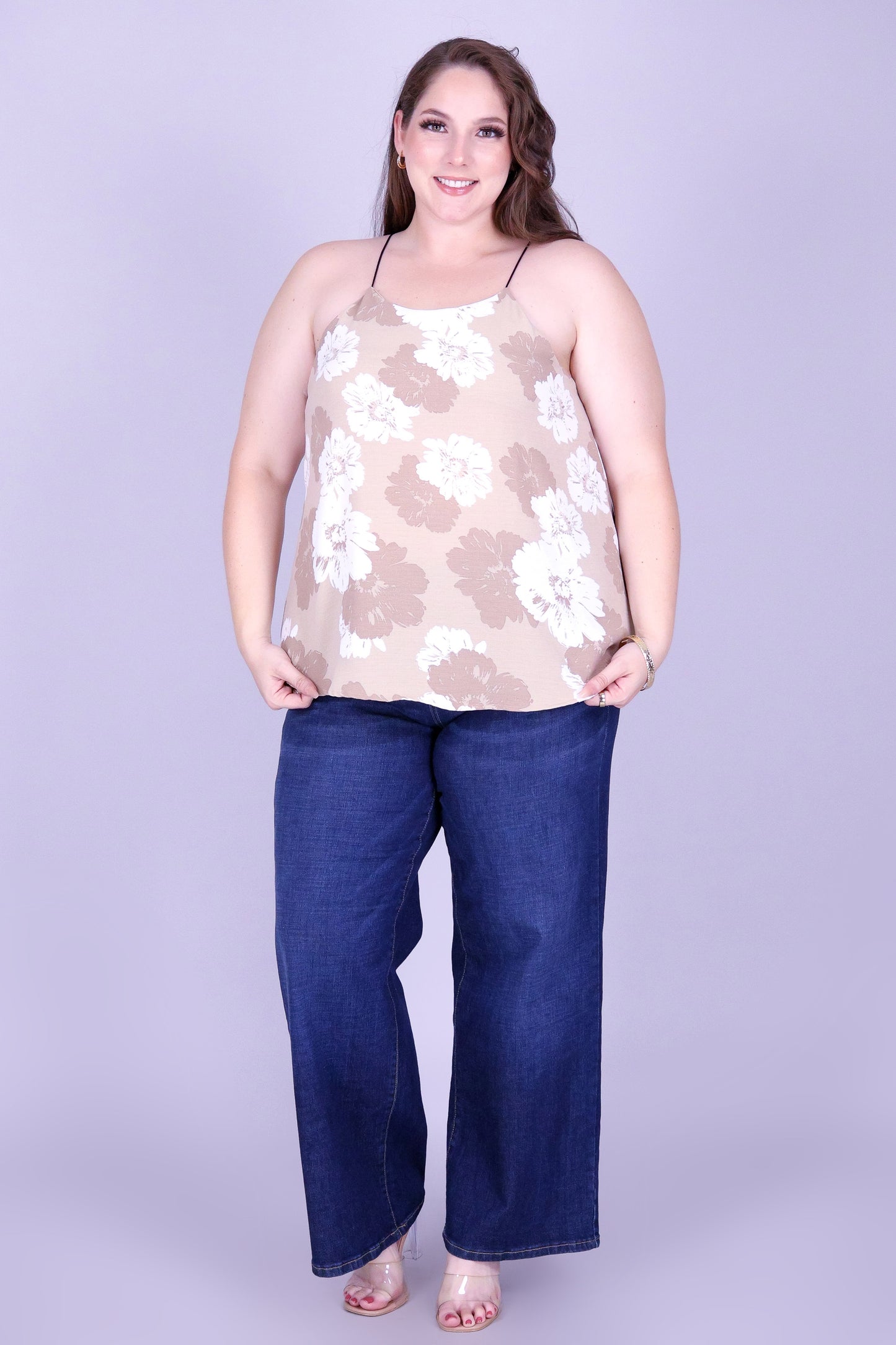 FLORAL VEIL BUNGEE STRAP TOP