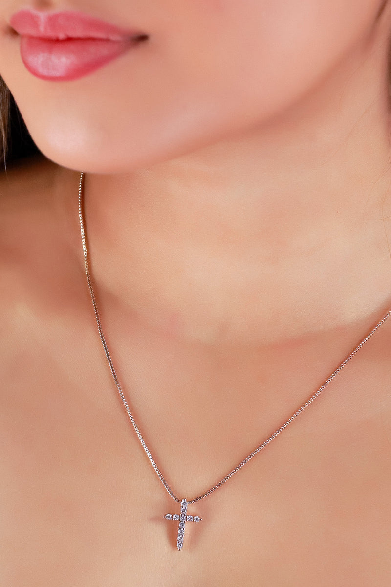 Jeans Warehouse Hawaii - NECKLACE SHORT PENDANT - RADIANT CROSS NECKLACE | By PRINCE CO