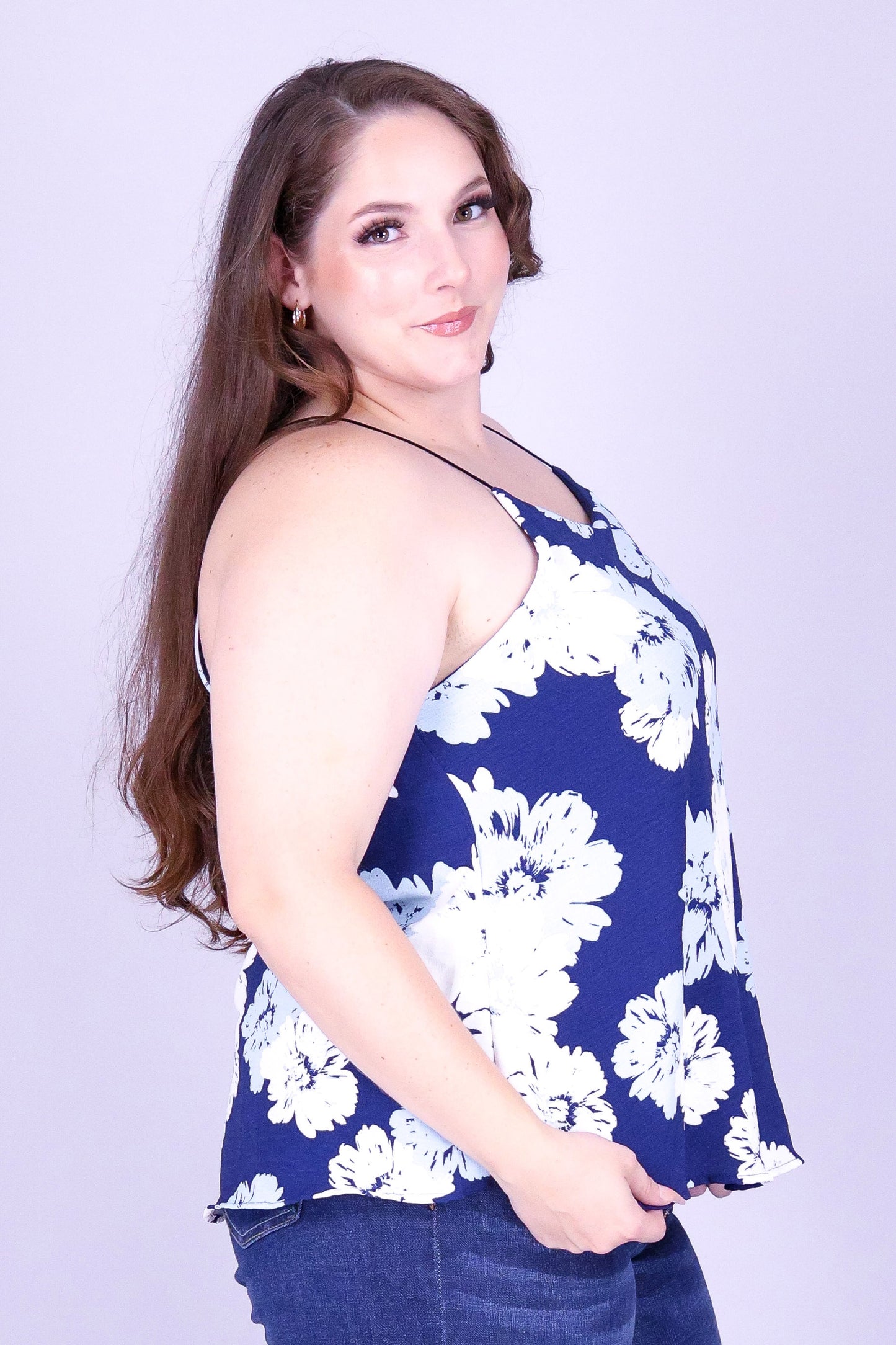FLORAL VEIL BUNGEE STRAP TOP