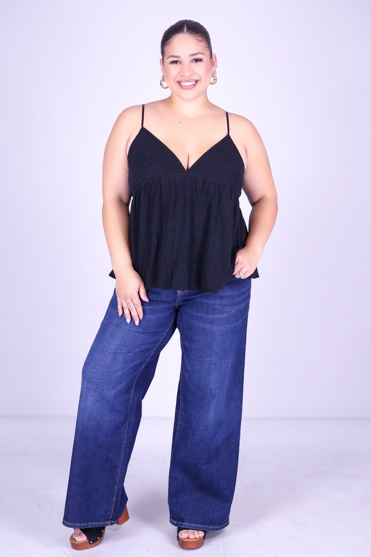 WITH FEELING BABYDOLL TOP
