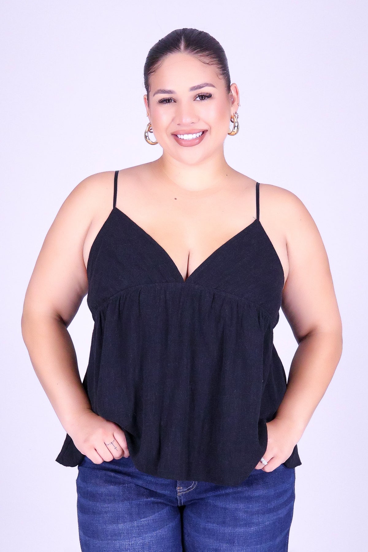 WITH FEELING BABYDOLL TOP