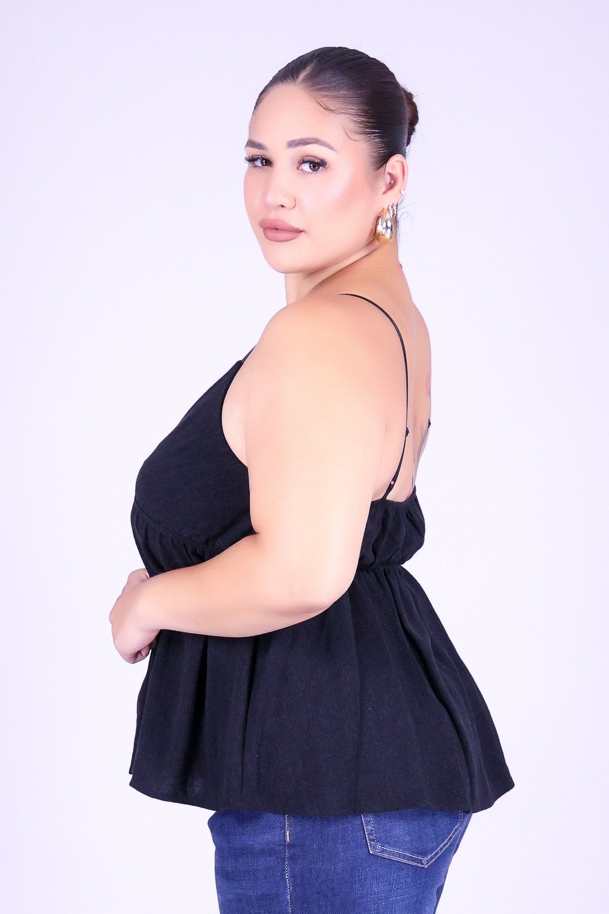 WITH FEELING BABYDOLL TOP