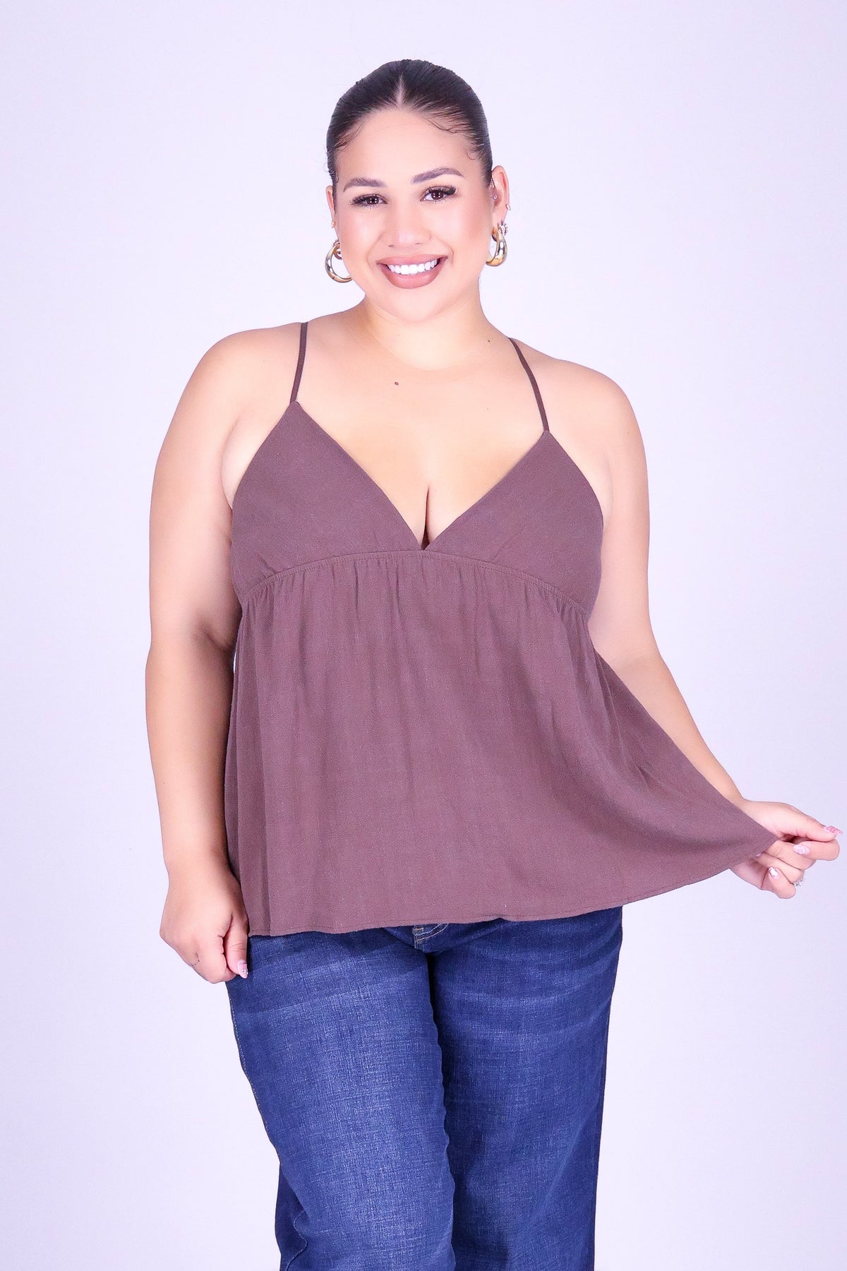 WITH FEELING BABYDOLL TOP