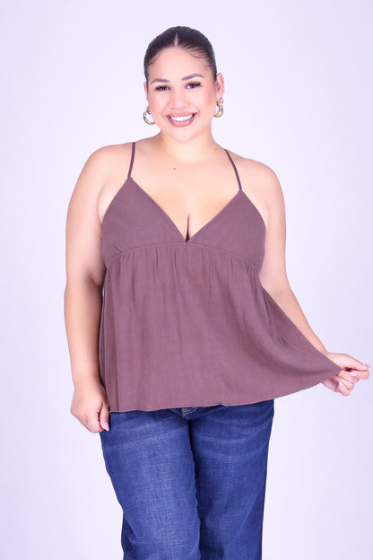 WITH FEELING BABYDOLL TOP