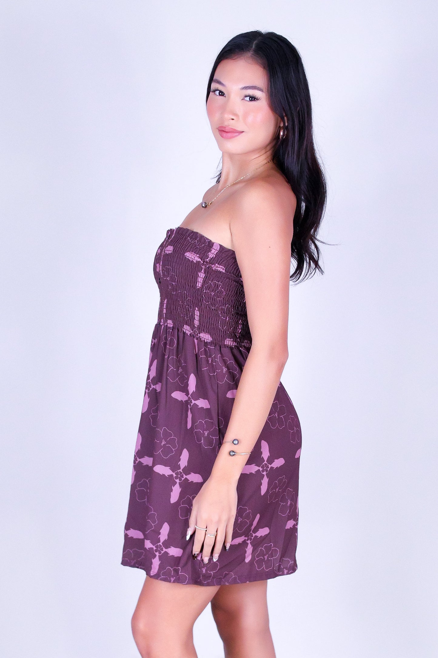 ULUA QUILT SMOCKED BABYDOLL DRESS