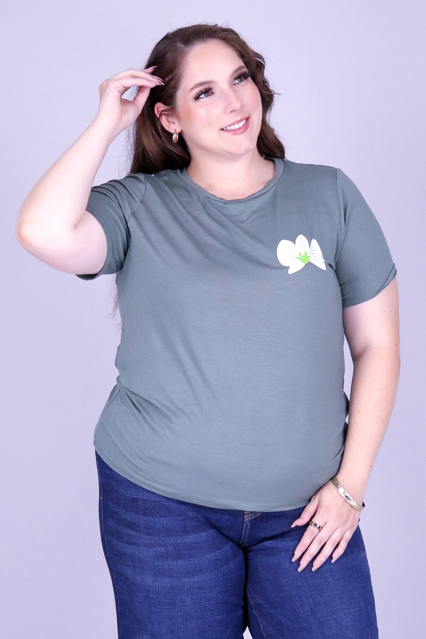 ORCHID CROWN LEI TEE