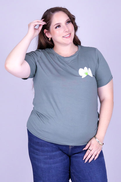 ORCHID CROWN LEI TEE