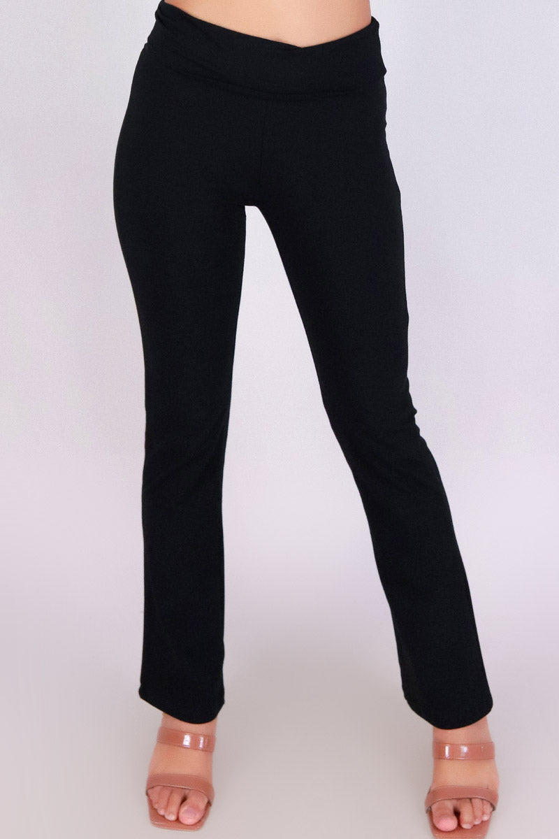 Jeans Warehouse Hawaii - SOLID KNIT PANTS - EVERYDAY FOLD FLARE PANTS | By ACTIVE USA