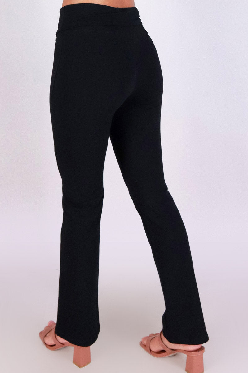 Jeans Warehouse Hawaii - SOLID KNIT PANTS - EVERYDAY FOLD FLARE PANTS | By ACTIVE USA