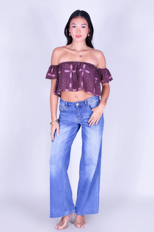 ULUA QUILT OFF SHOULDER TOP