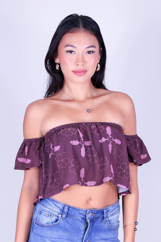 ULUA QUILT OFF SHOULDER TOP