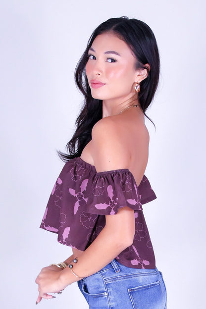 ULUA QUILT OFF SHOULDER TOP