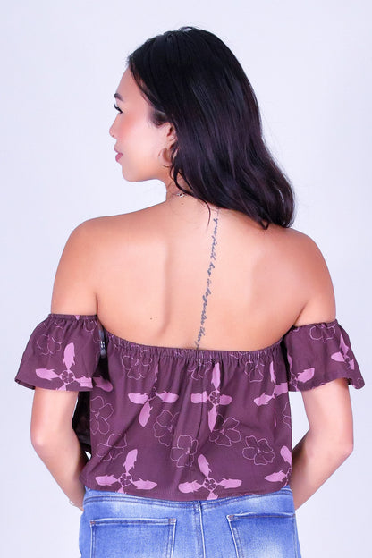 ULUA QUILT OFF SHOULDER TOP