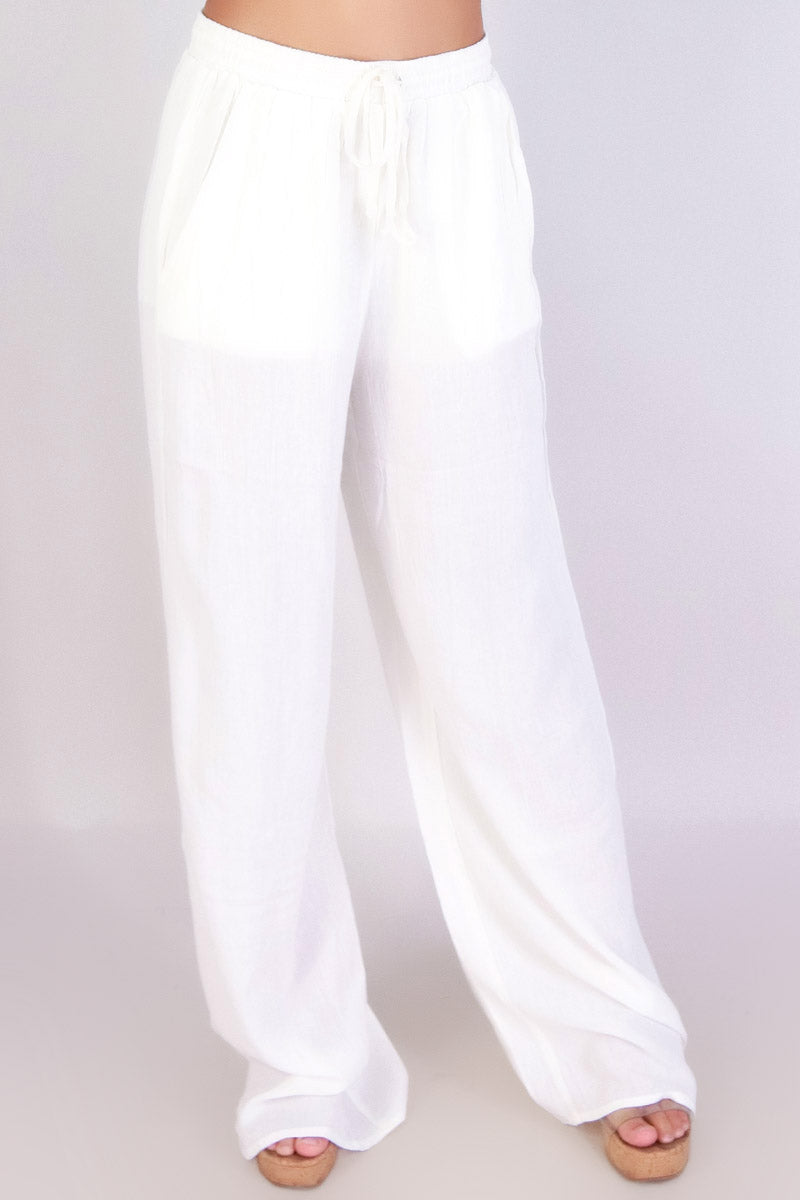 Jeans Warehouse Hawaii - SOLID WOVEN PANTS - CITY STRIDE PANTS | By AMBIANCE APPAREL