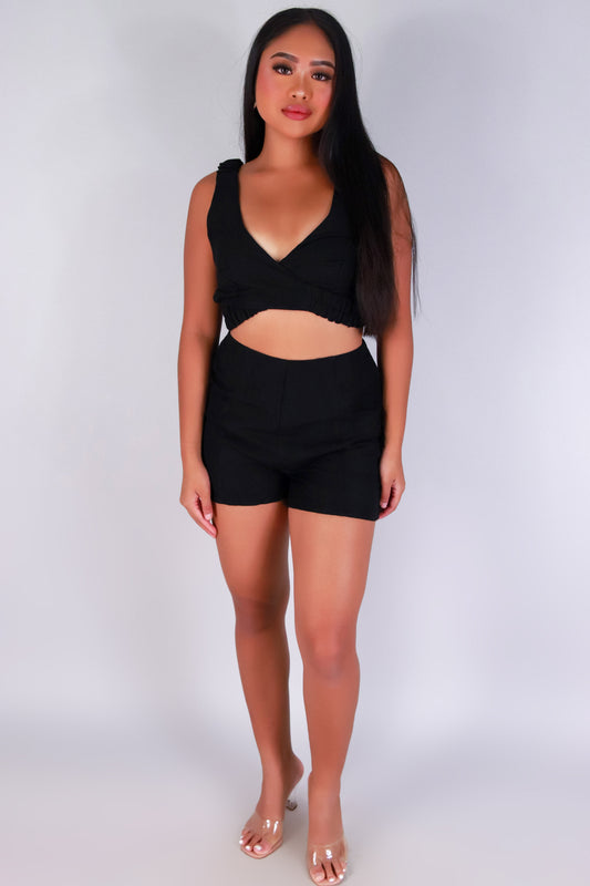 Jeans Warehouse Hawaii - MATCHING SEPARATES - TWIST & TELL SHORTS | By PAPERMOON/ B_ENVIED