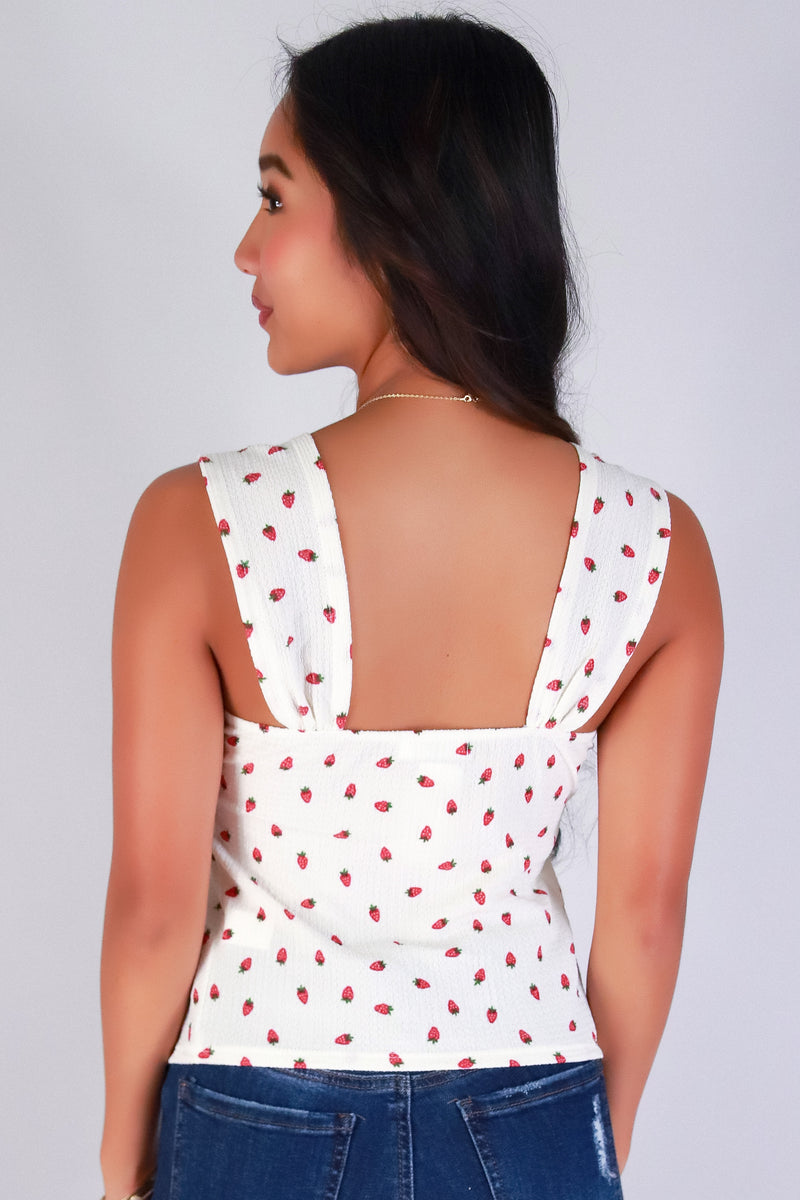Jeans Warehouse Hawaii - SL PRINT - BERRY SWEET FLYAWAY TOP | By POPULAR 21