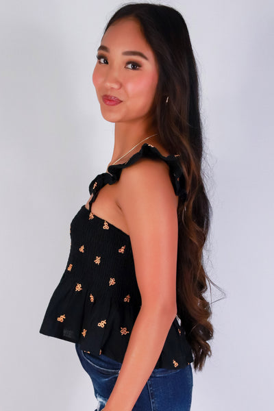 Jeans Warehouse Hawaii - TANK PRINT WOVEN CASUAL TOPS - PETAL DARLING BABYDOLL TOP | By PAPERMOON/ B_ENVIED