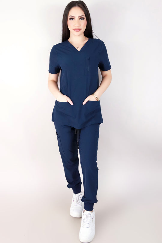 BE PATIENT WITH ME SCRUB TOP