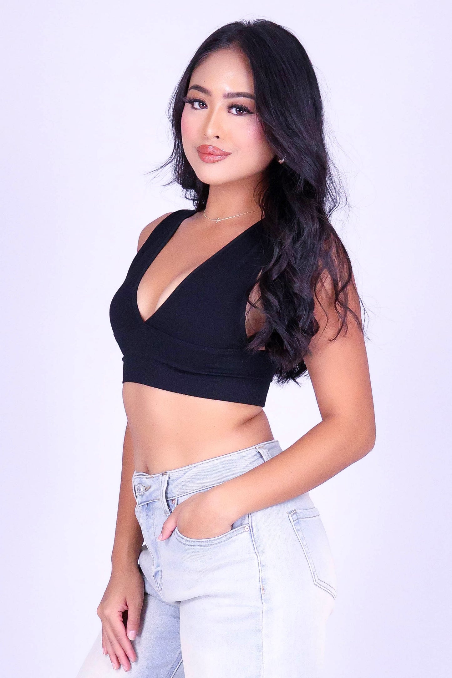 HERE FOR IT CROP TOP