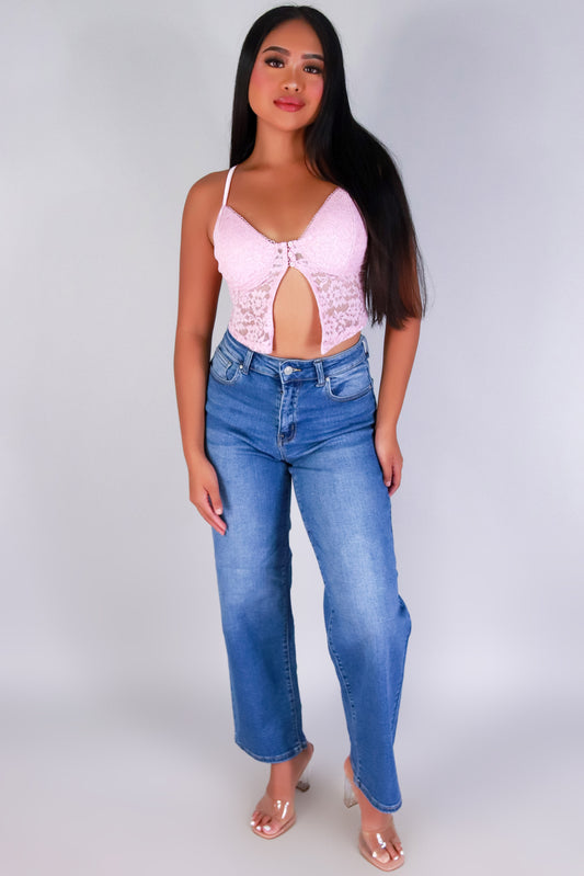 Jeans Warehouse Hawaii - SL CASUAL SOLID - LACE ESCAPE FLYAWAY TOP | By CRESCITA APPAREL/SHINE I