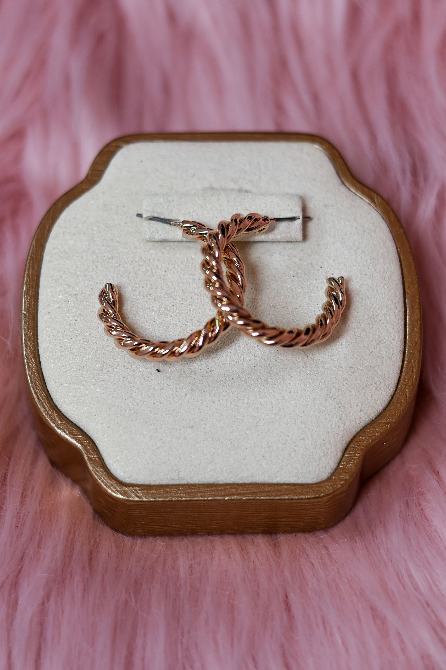 CIRCLE TWISTED HOOP EARRINGS