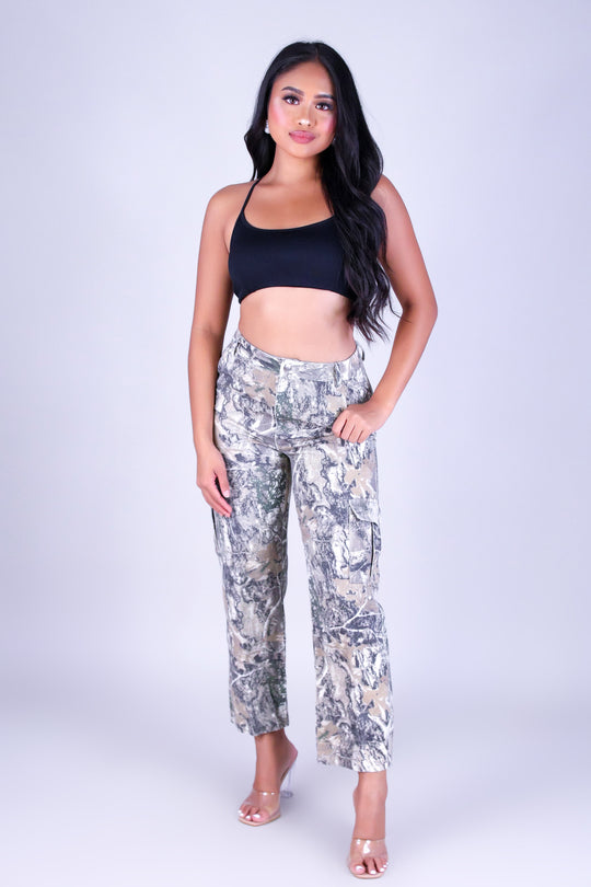 INTO THE WOODS HUNTING CAMO CARGO PANTS