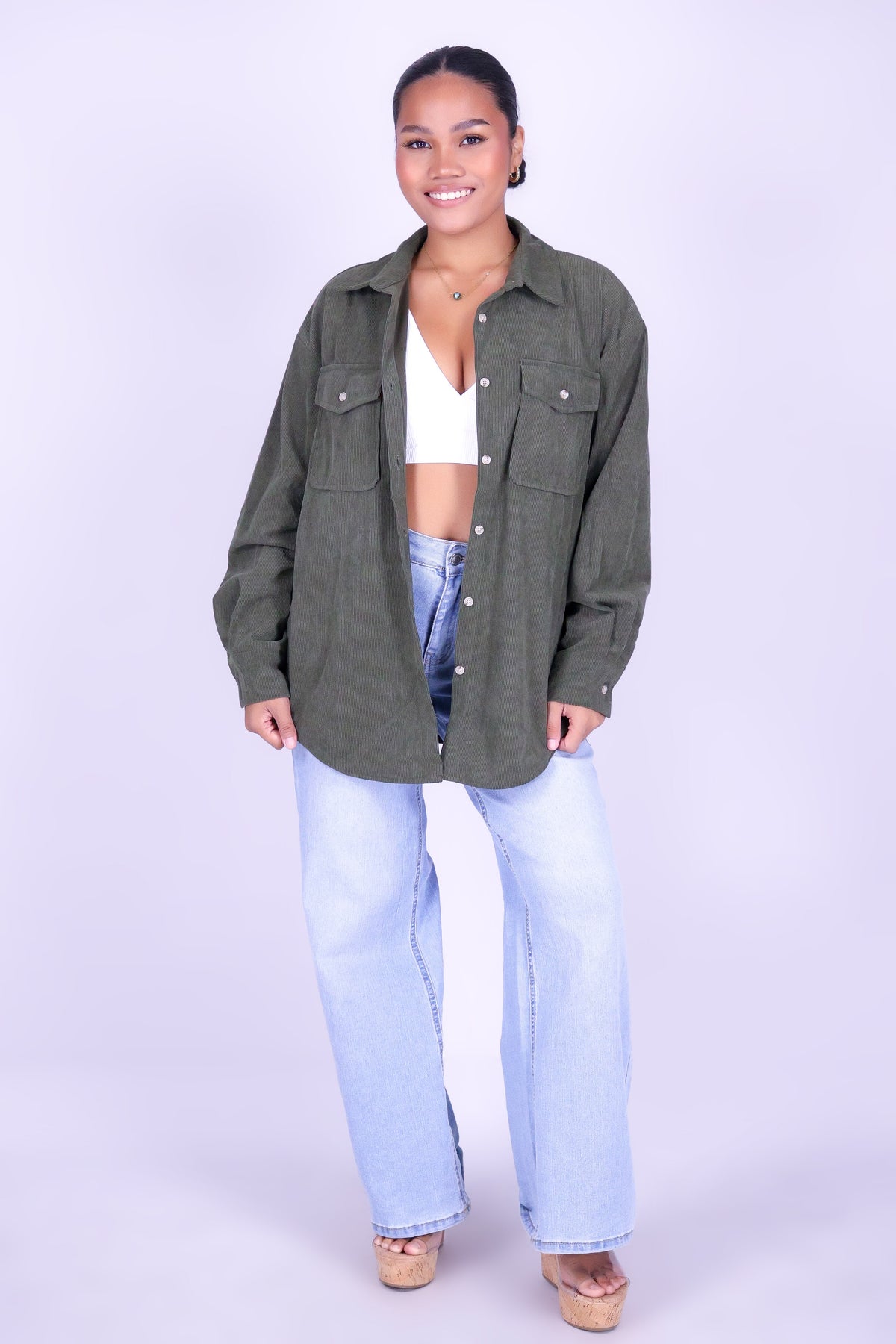 DON'T FORGET ME CORDUROY TOP