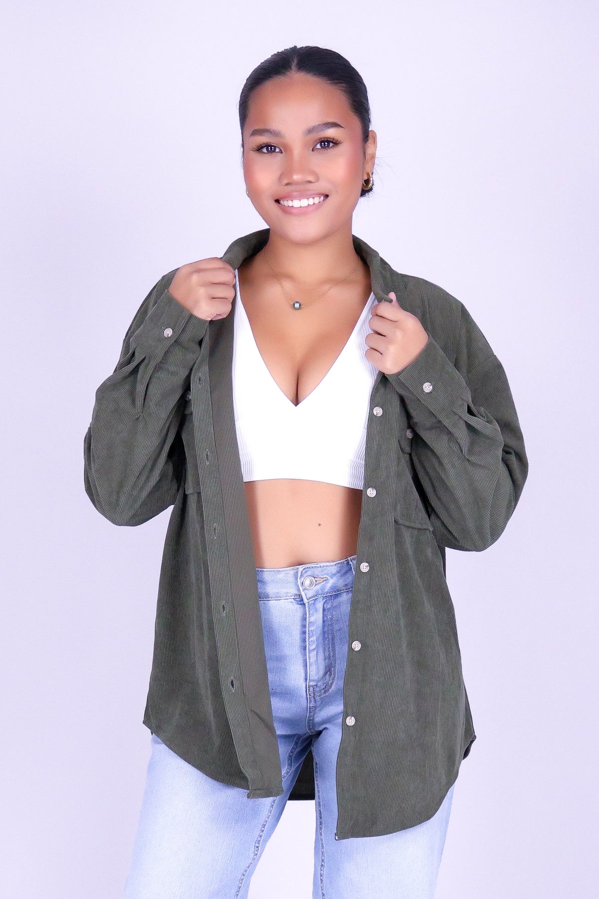 DON'T FORGET ME CORDUROY TOP