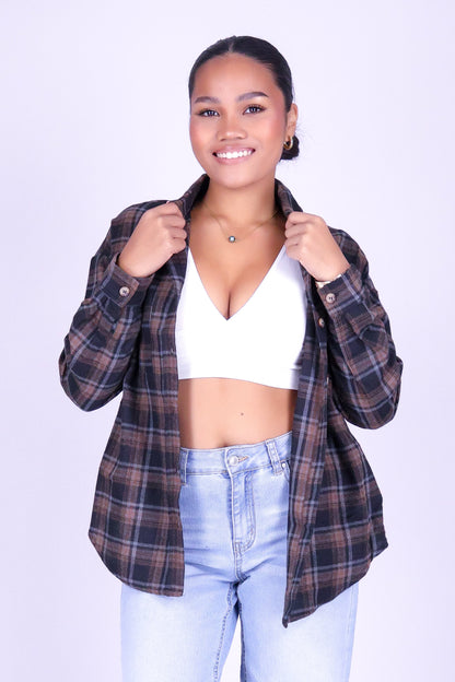 FIRESIDE PLAID TOP