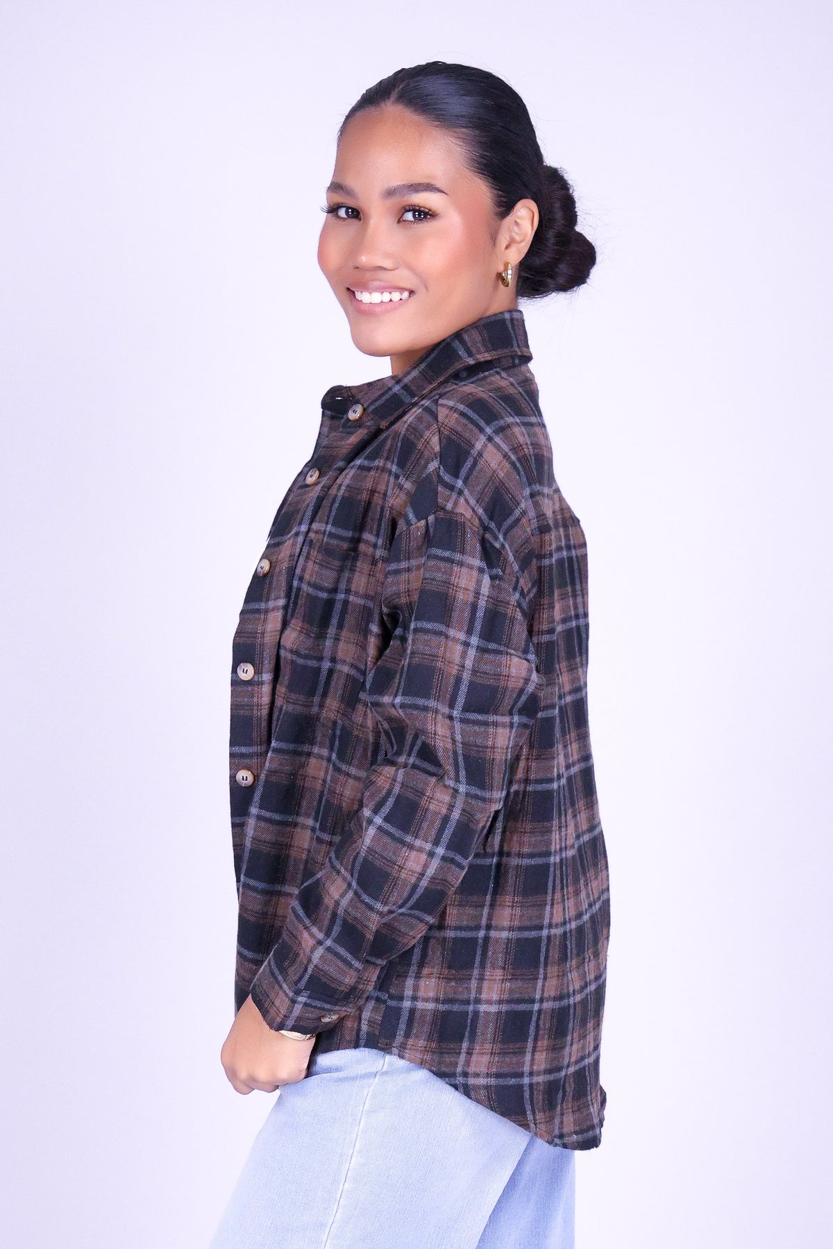 FIRESIDE PLAID TOP