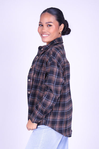 FIRESIDE PLAID TOP