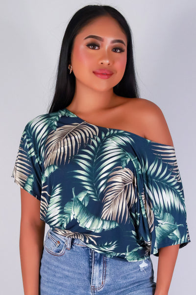 Jeans Warehouse Hawaii - SS PRINT - PALM PARADISE DOLMAN TOP | By PAPERMOON/ B_ENVIED