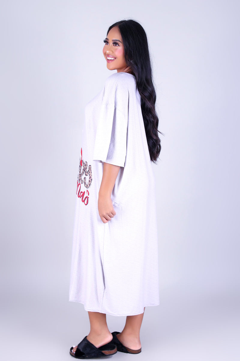 MERRY CHRISTMAS OVERSIZED NIGHTSHIRT PAJAMA